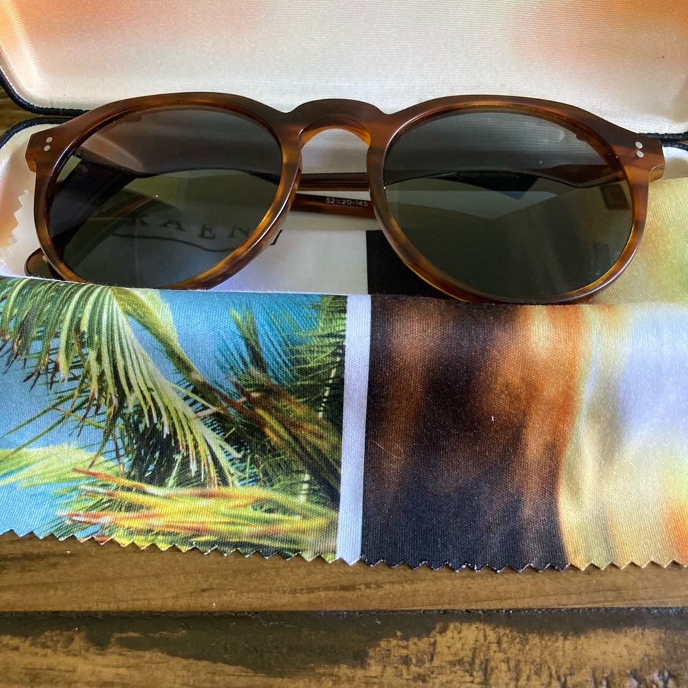 Raen Remmy sunglasses, root beer frames, dk green